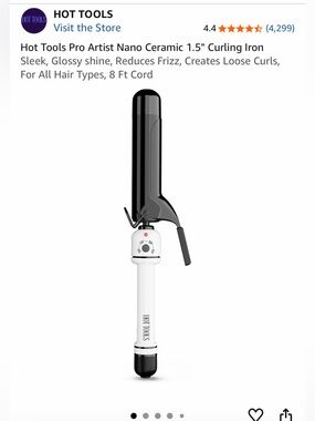 Hot Tools Pro Artist 1.5" Nano Ceramic Curling Iron - Black & White